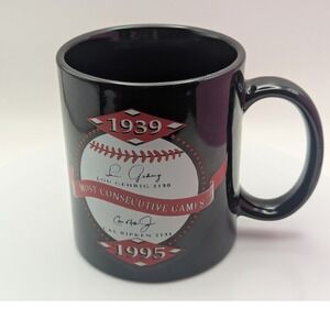 Lou Gehrig Cal Ripken Most Consecutive Games Baseball Mug 1939 1995